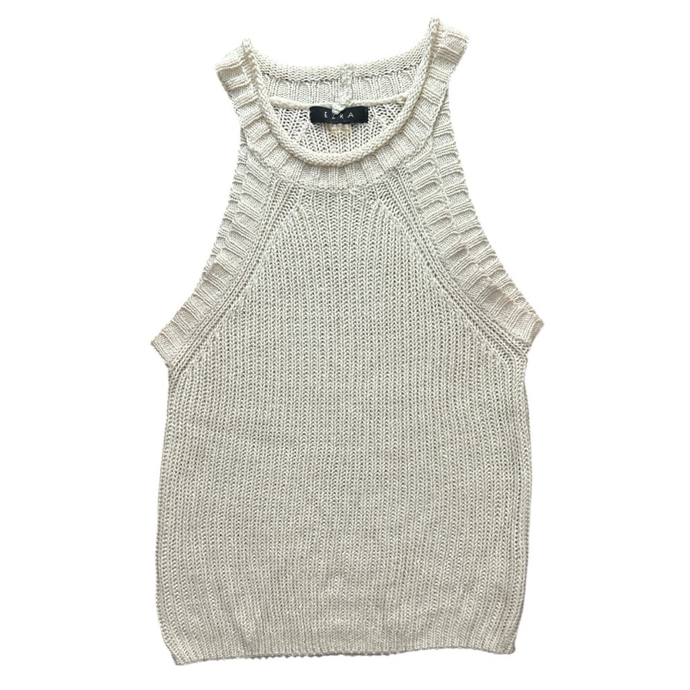 REFORMATION Cream Knit Tank Top L